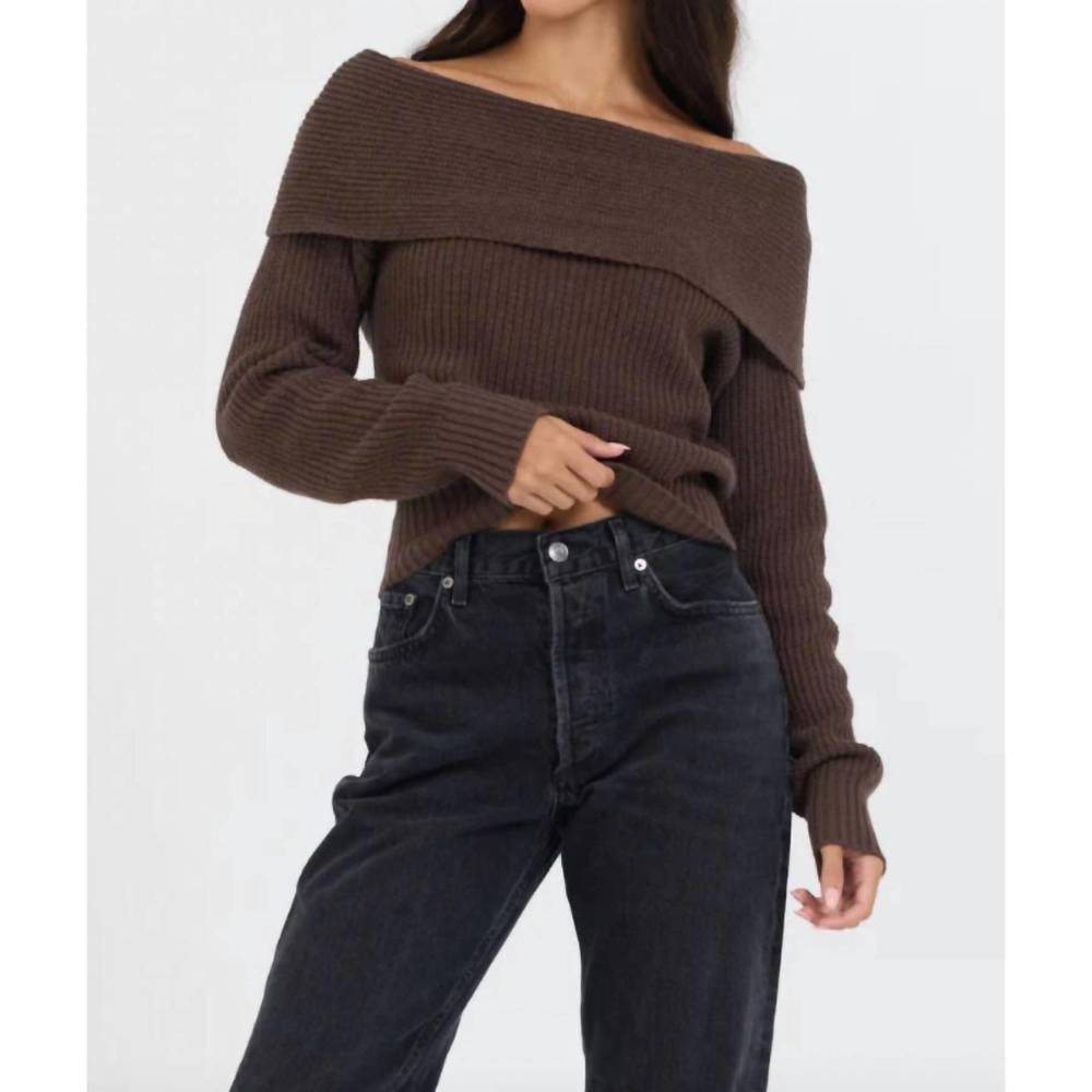 NEW VINTAGE HAVANA ava sweater in espresso